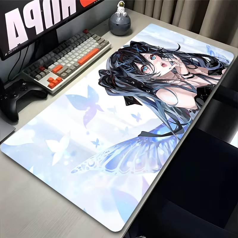 Pc Gaming Pink - Large Angel Demon Anime Girl Gaming