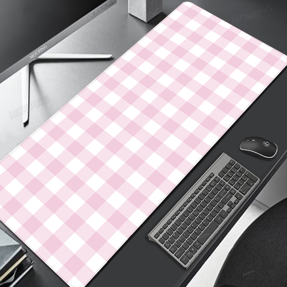 Pink Lattice Mouse Pad Kawaii  - Pc Gaming Pink 评论和价格