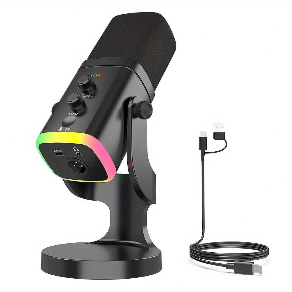 XLR/USB Dynamic Microphone for - Pc Gaming Youtubers 评论和价格