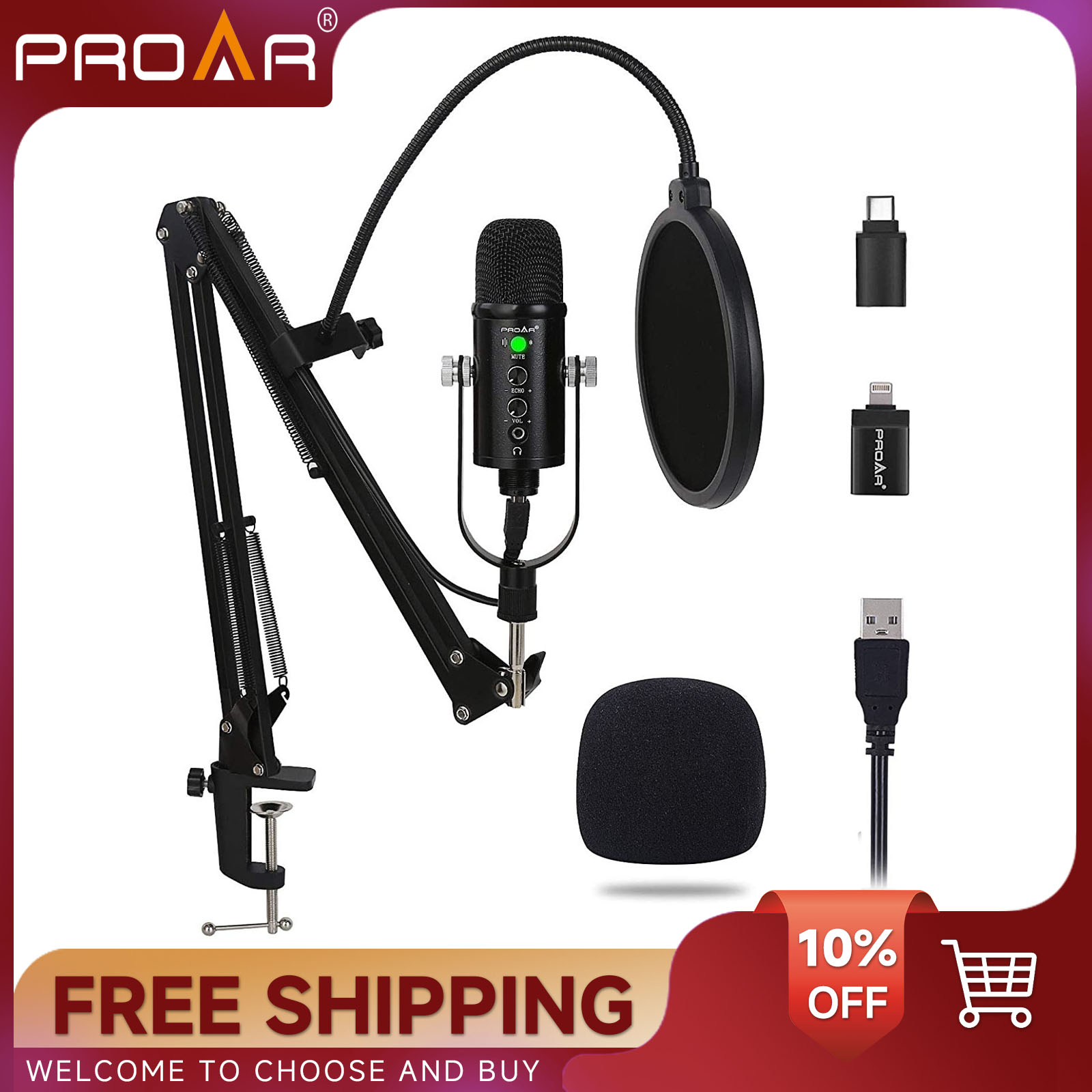 BM86 USB Condenser Microphone  - Pc Gaming Youtubers 评论和价格