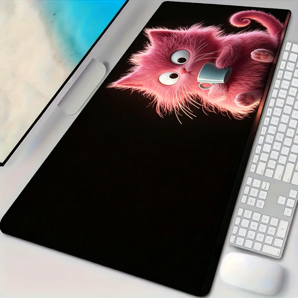 Fantasy Pink Cat Mouse Pad Des - Pc Gaming Pink 评论和价格