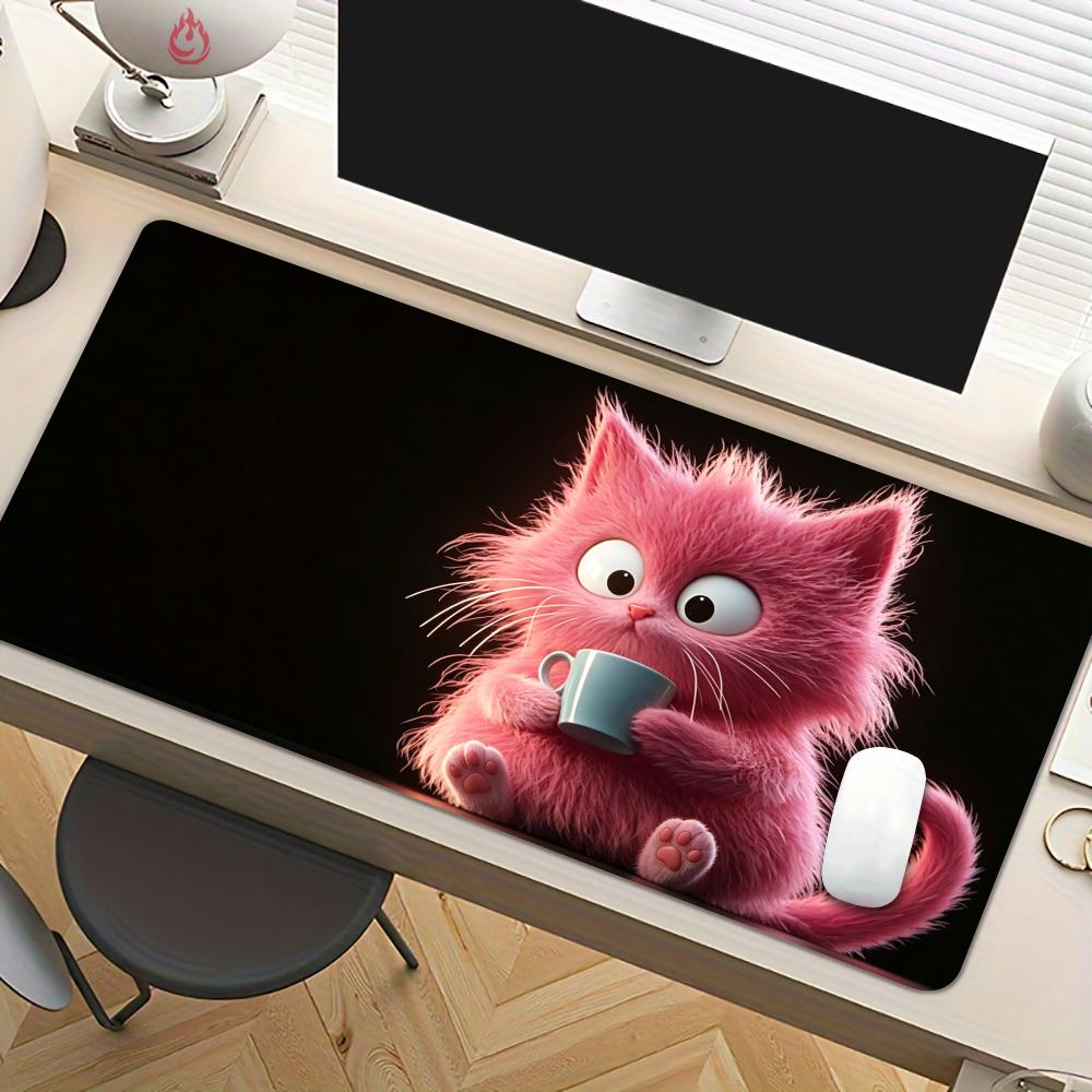 Fantasy Pink Cat Mouse Pad Des - Pc Gaming Pink 评论和价格