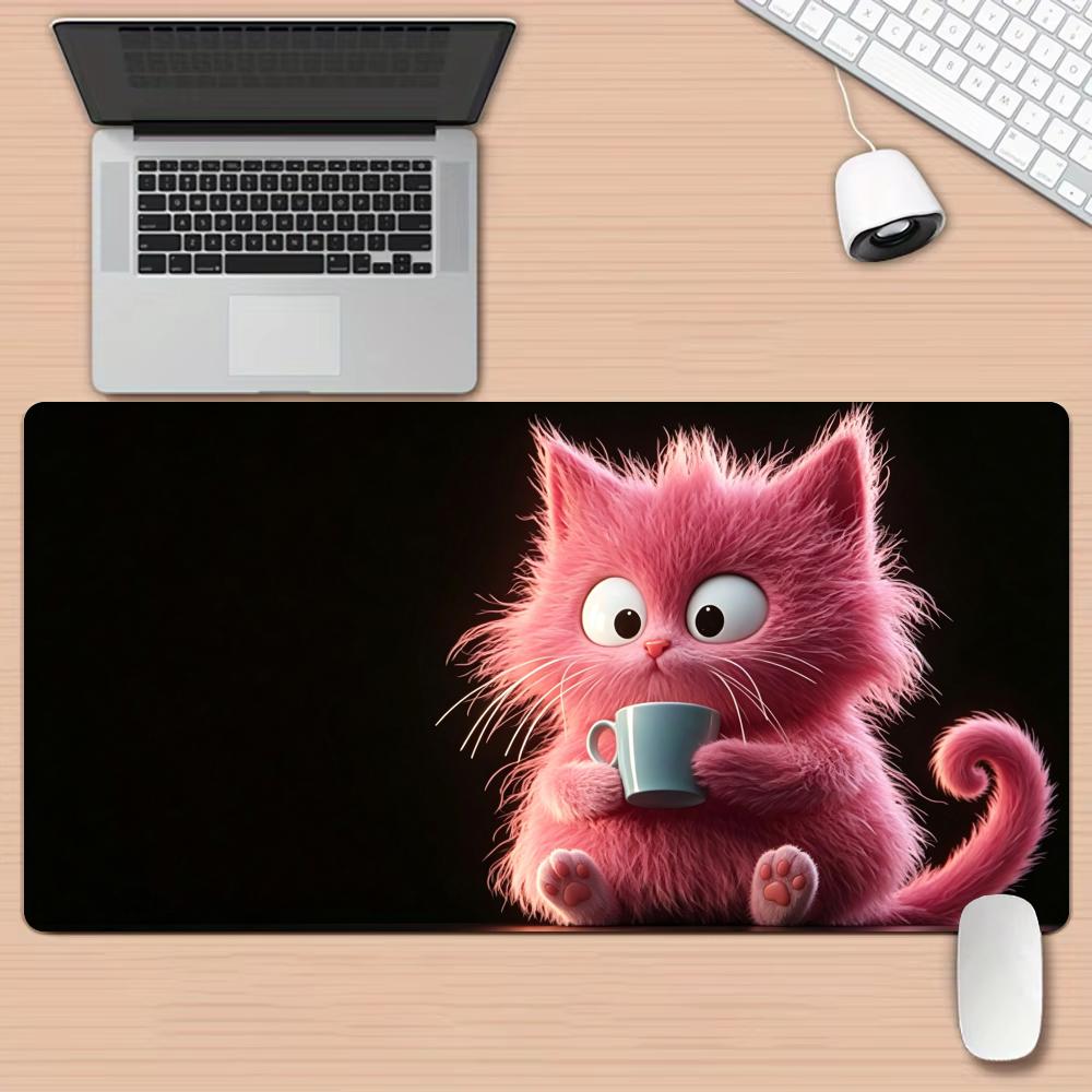 Fantasy Pink Cat Mouse Pad Des - Pc Gaming Pink 评论和价格