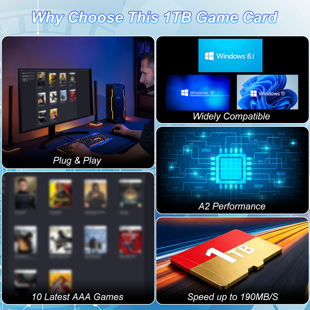 JMachen 1TB Game TF Card Built - Pc Gaming Aaa 评论和价格