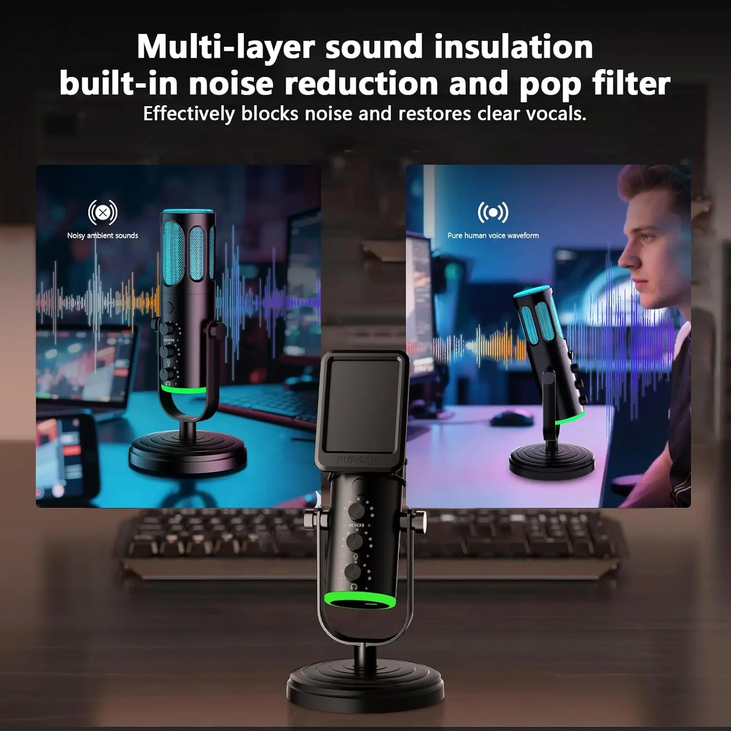 PUPGSIS USB PC Microphone, Gam - Pc Gaming Youtubers 评论和价格