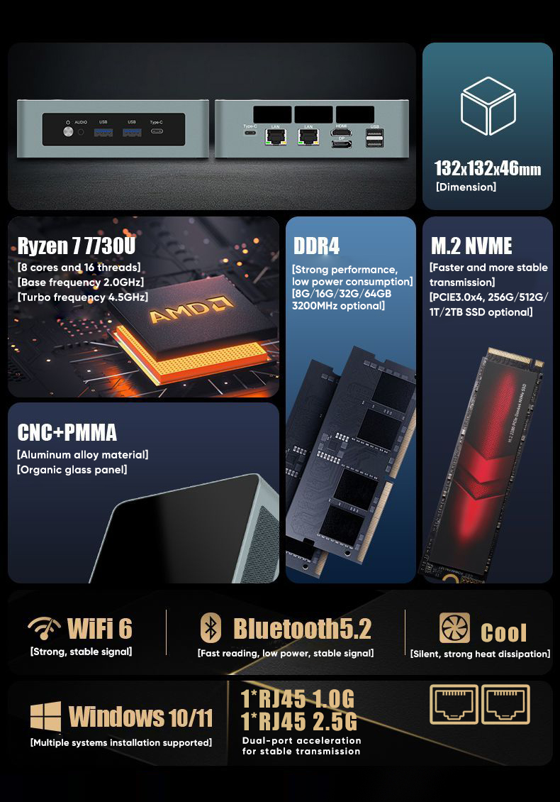 Cheap Amd Mini PC Ryzen 9 6900 - Pc Gaming Windows 7 评论和价格