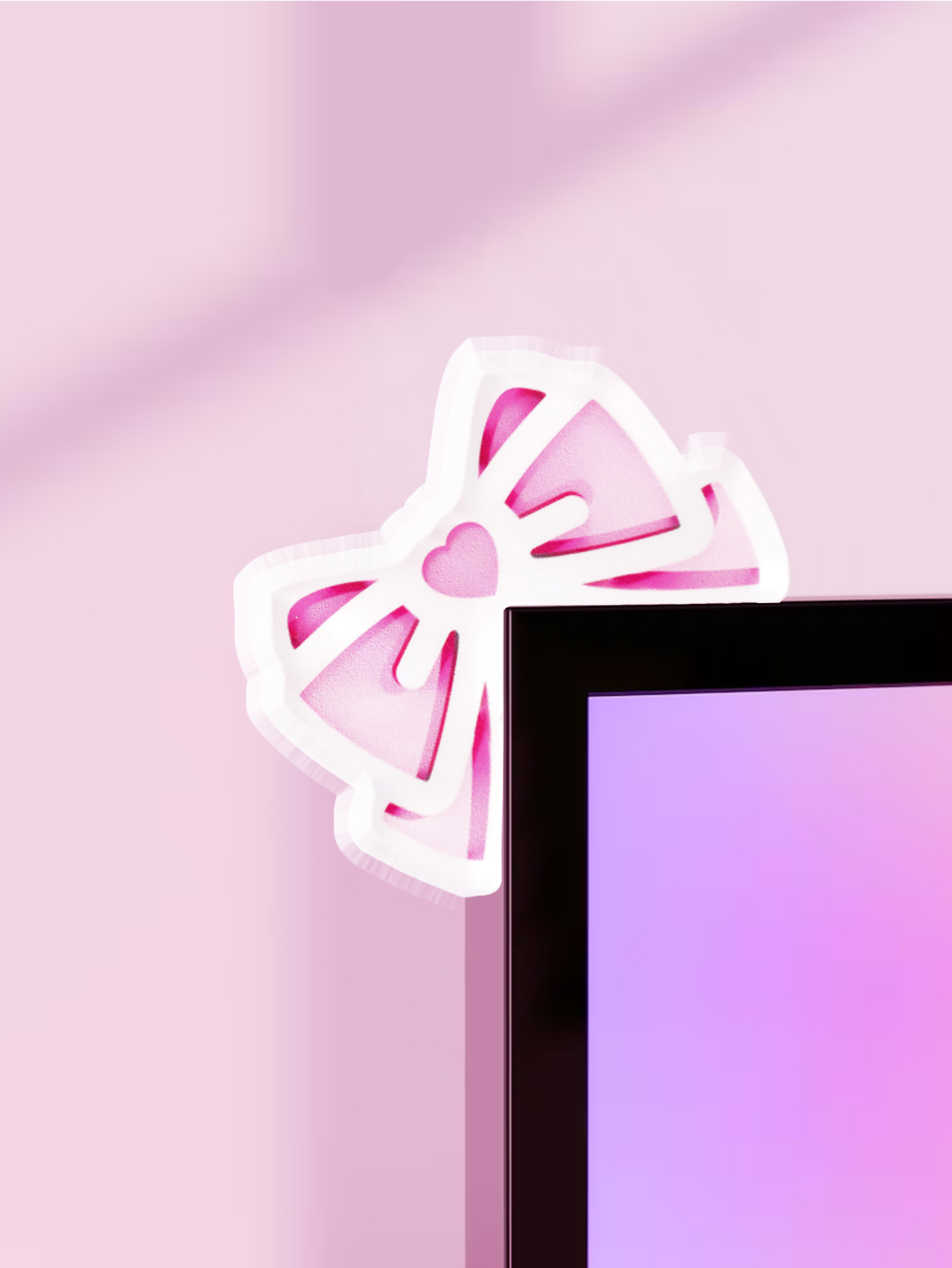 Kawaii Bow Monitor Decor Pink  - Pc Gaming Pink 评论和价格